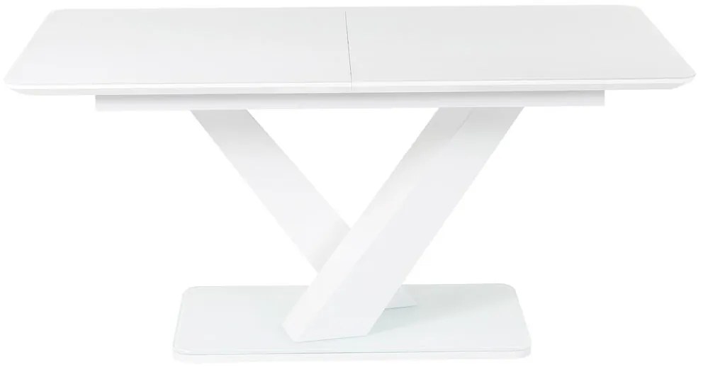 Mesa de jantar extensível branca 160/200 x 90 cm SALTUM Beliani