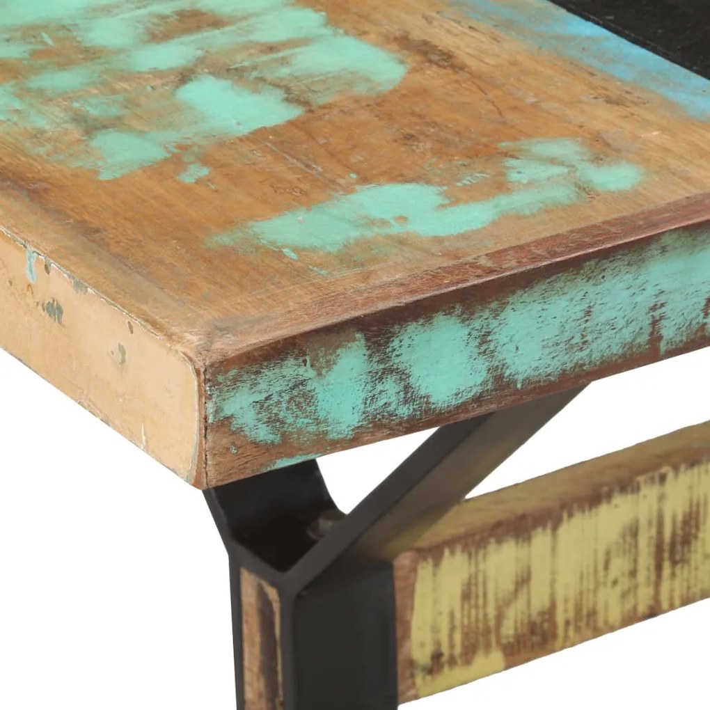 Mesa de jantar 160x80x76 cm madeira recuperada maciça