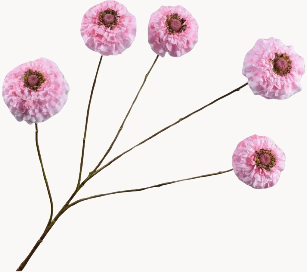 Flores artificiais Zinnie, conjunto de 2