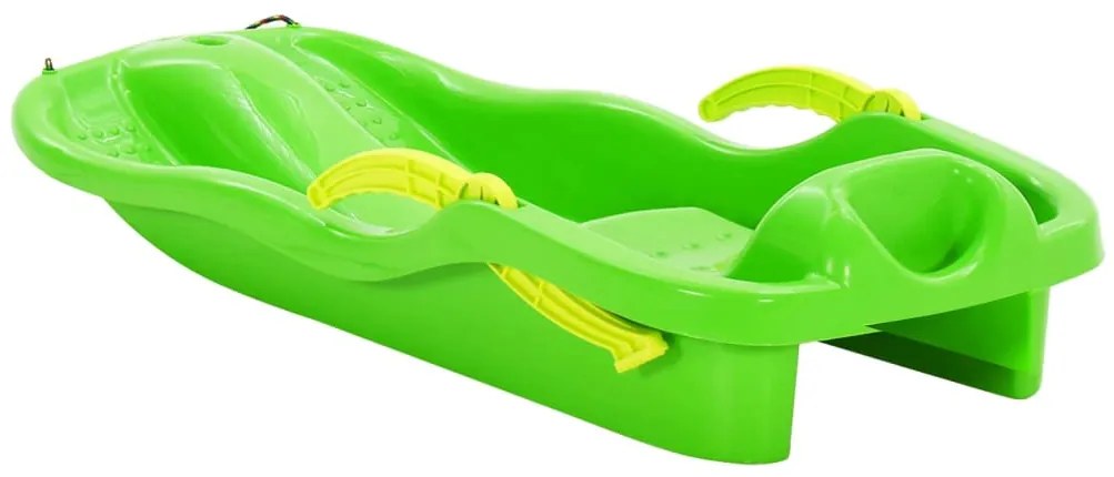 Trenó com travões 87x40x18 cm polipropileno verde