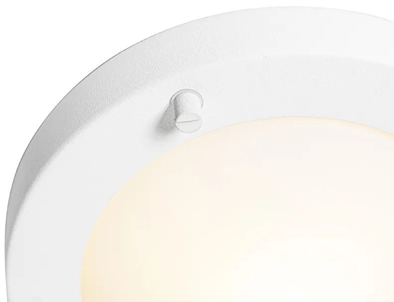 Candeeiro de teto moderno branco 18 cm IP44 - Yuma Moderno