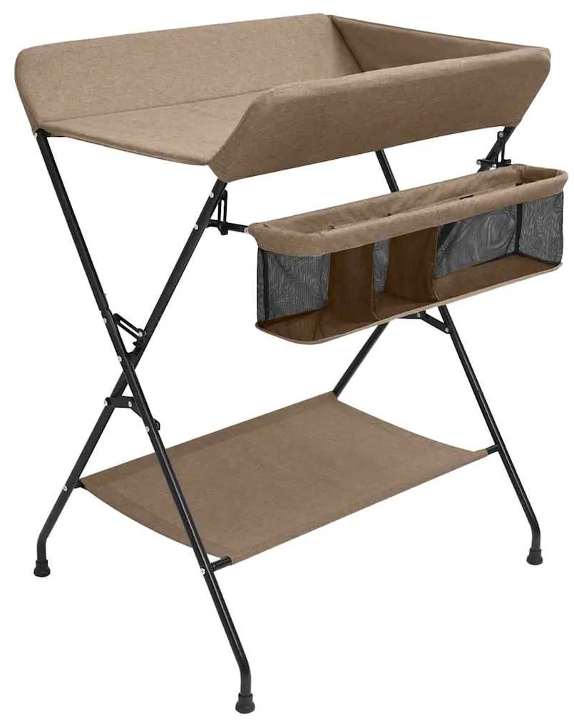 Mesa muda-fraldas ferro cinzento-acastanhado