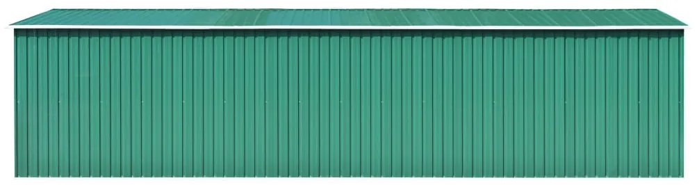 Abrigo de jardim 257x779x181 cm aço galvanizado verde