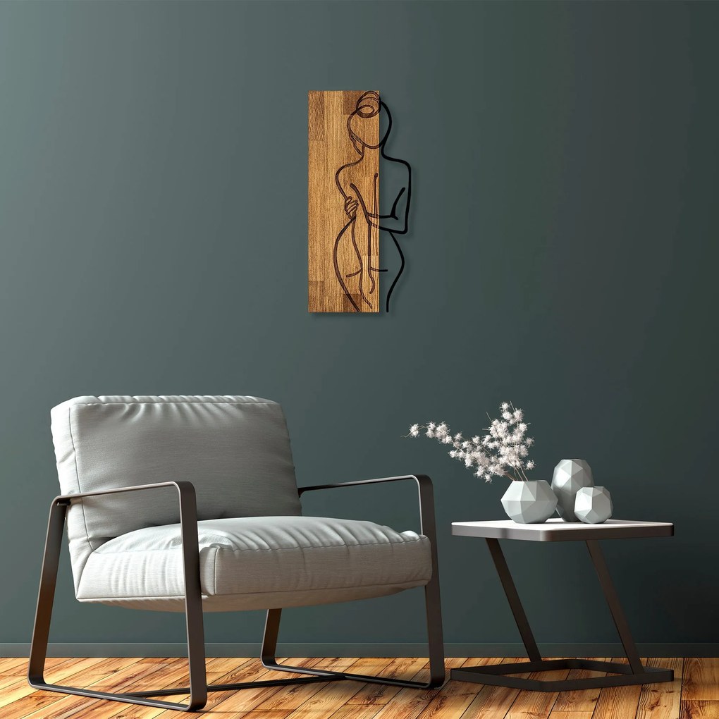Acessório Decorativo de Parede MA – Nogueira – 27 x 58 cm