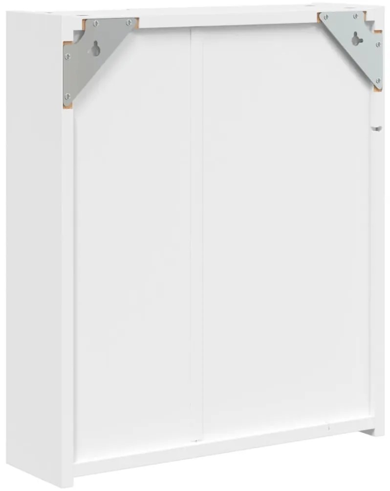 Armário espelhado p/ casa de banho c/ LEDs 45x13x52 cm branco