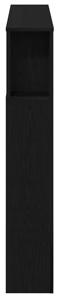 Cabeceira Armazenagem vidaXL com Luzes LED Carvalho Preto 120x18,5x103