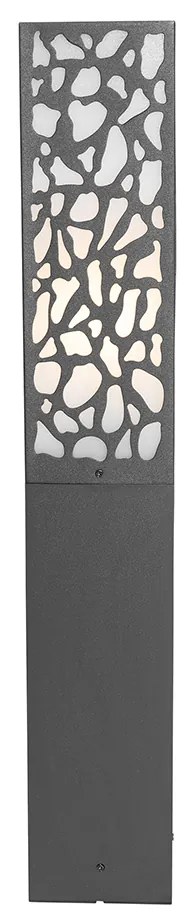 Candeeiro de poste exterior moderno preto 60 cm IP44 - Nicole