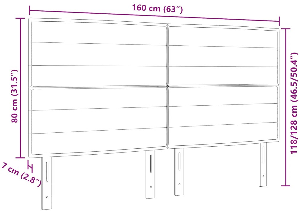 Cabeceira Design Linhas Taupe 160 cm Tecido