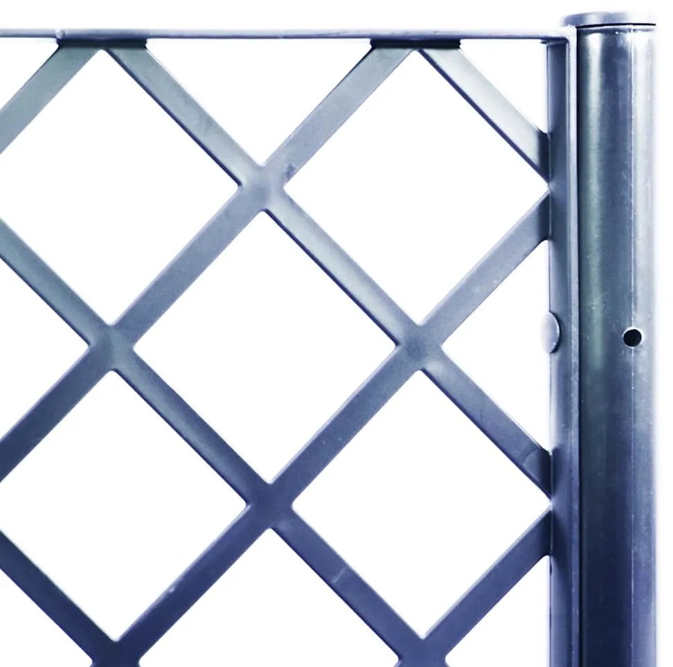 Vaso/floreira de jardim c/ treliça 160x40x140 cm PP cinzento azul