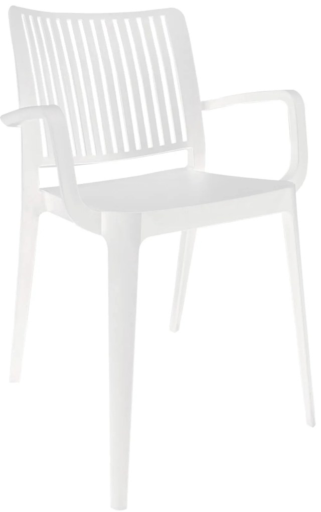 Cadeira JOY c/ braços, Branco – Pack com 16 unidades
