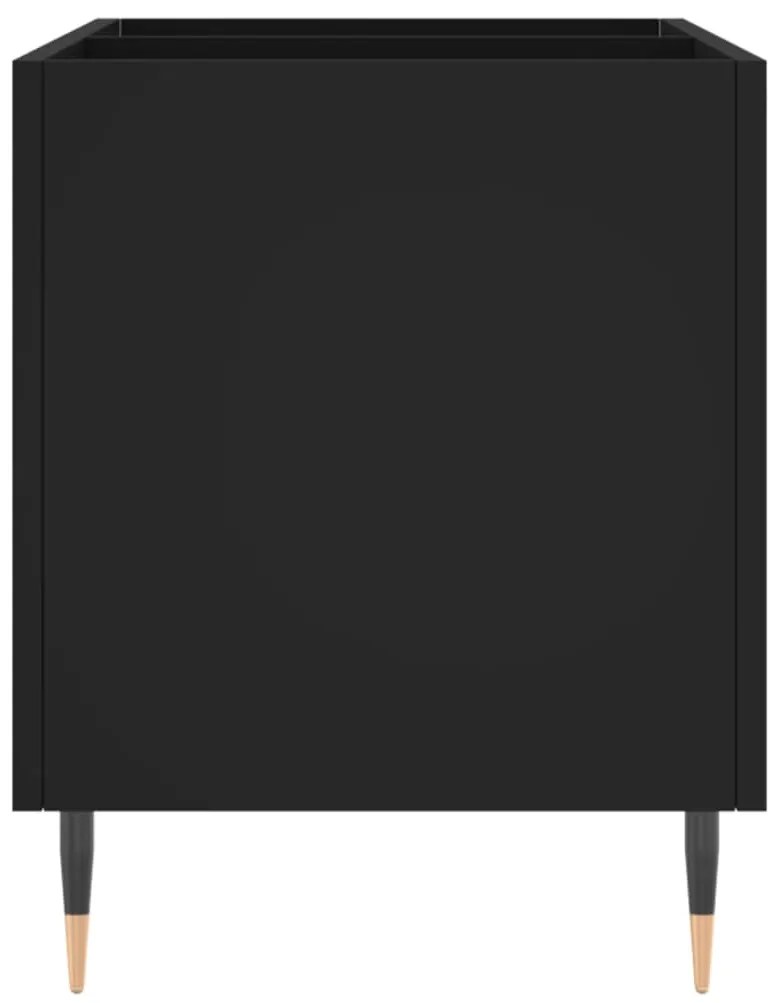 Armário para discos 74,5x38x48 cm derivados de madeira preto