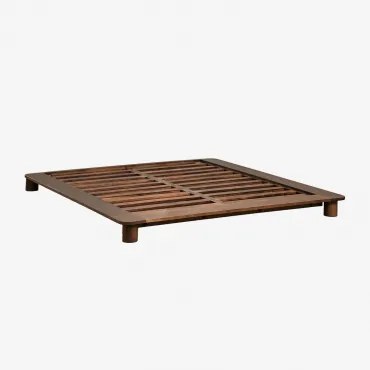 Cama Em Madeira De Manga Mariselina Madeira De Cabo Escuro & 180 X 200 Cm - Sklum