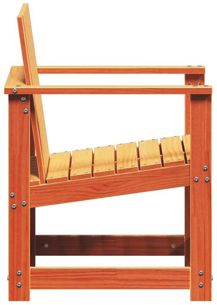 3 pcs conjunto lounge de jardim pinho maciço castanho-mel