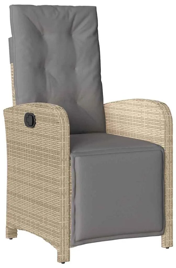 Conjunto de Jantar de Jardim com 5 Peças da com Almofadas Beiges em Po