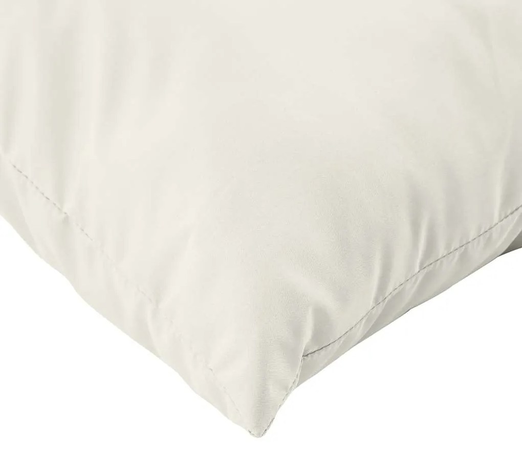 Almofadões de paletes 3 pcs mesclado tecido creme