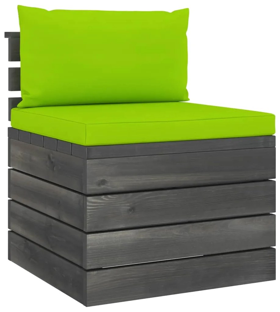 2 pcs conjunto lounge de paletes com almofadões pinho maciço