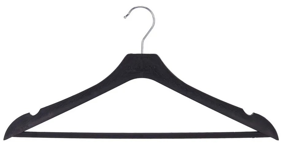 Conjunto de Cabides Preto Plástico (44 X 22 X 0,5 cm) (3 Pcs)