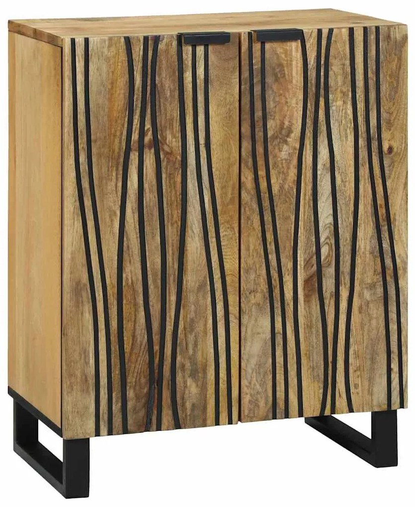 vidaXL Buffet Natural 60 x 33,5 x 75 cm Madeira de manga maciça