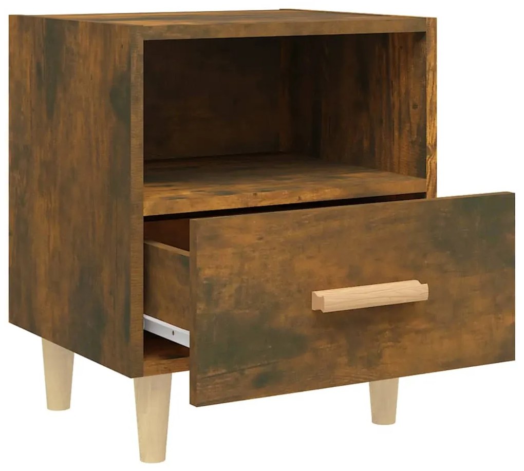 Mesa de cabeceira 40x35x47 cm cor carvalho fumado