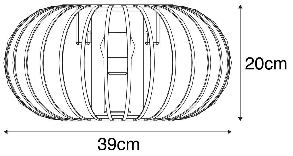 Candeeiro de parede design branco 39 cm - Johanna