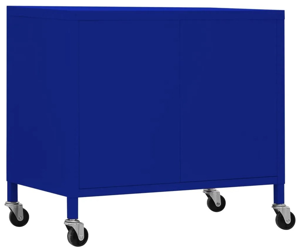 Armário de arrumação aço 60x35x56 cm azul-marinho
