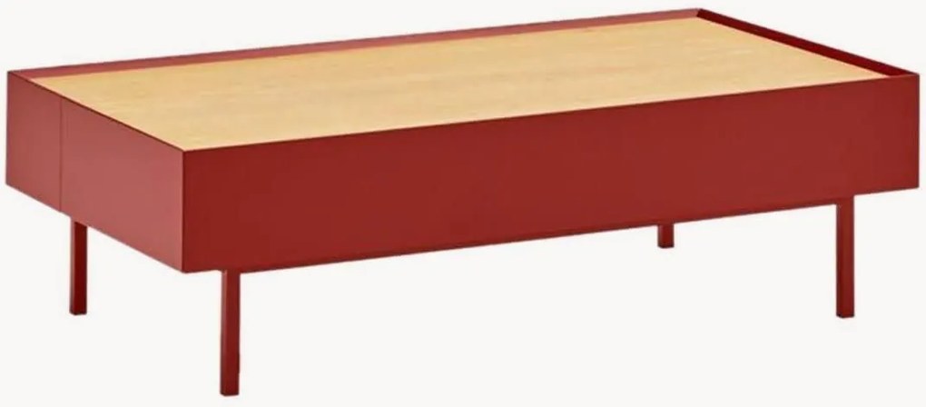 Mesa de centro com tampo em madeira de carvalho Arista