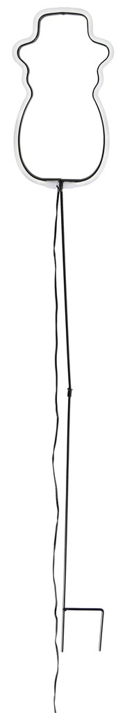 Holofote de chão de néon de Natal Boneco de neve branco Incl. LED com temporizador IP44 - Fura