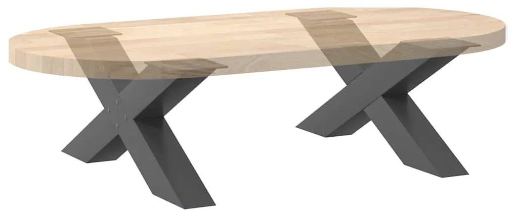 Pés para mesa de centro em formato de X, 2 peças, antracite, 70x(30-31