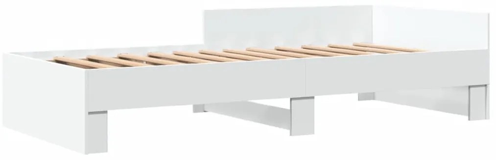 Estrutura de cama 75x190 cm derivados de madeira branco