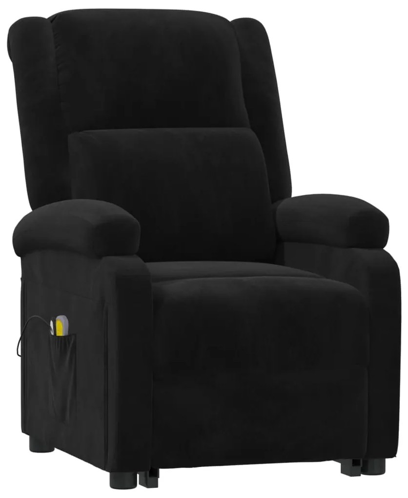 Poltrona de massagens elevatória veludo preto