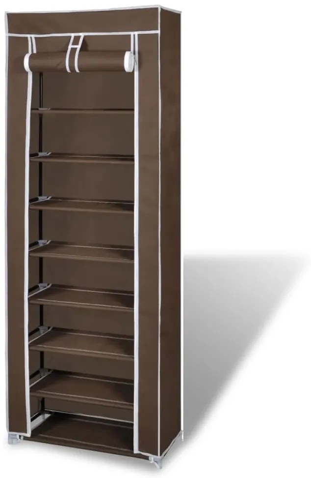 Sapateira com tampa 57 x 29 x 162 cm Castanho