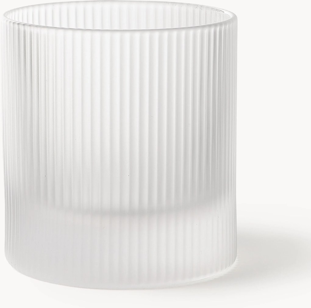 Copos de vidro artesanal Ripple, conjunto de 2