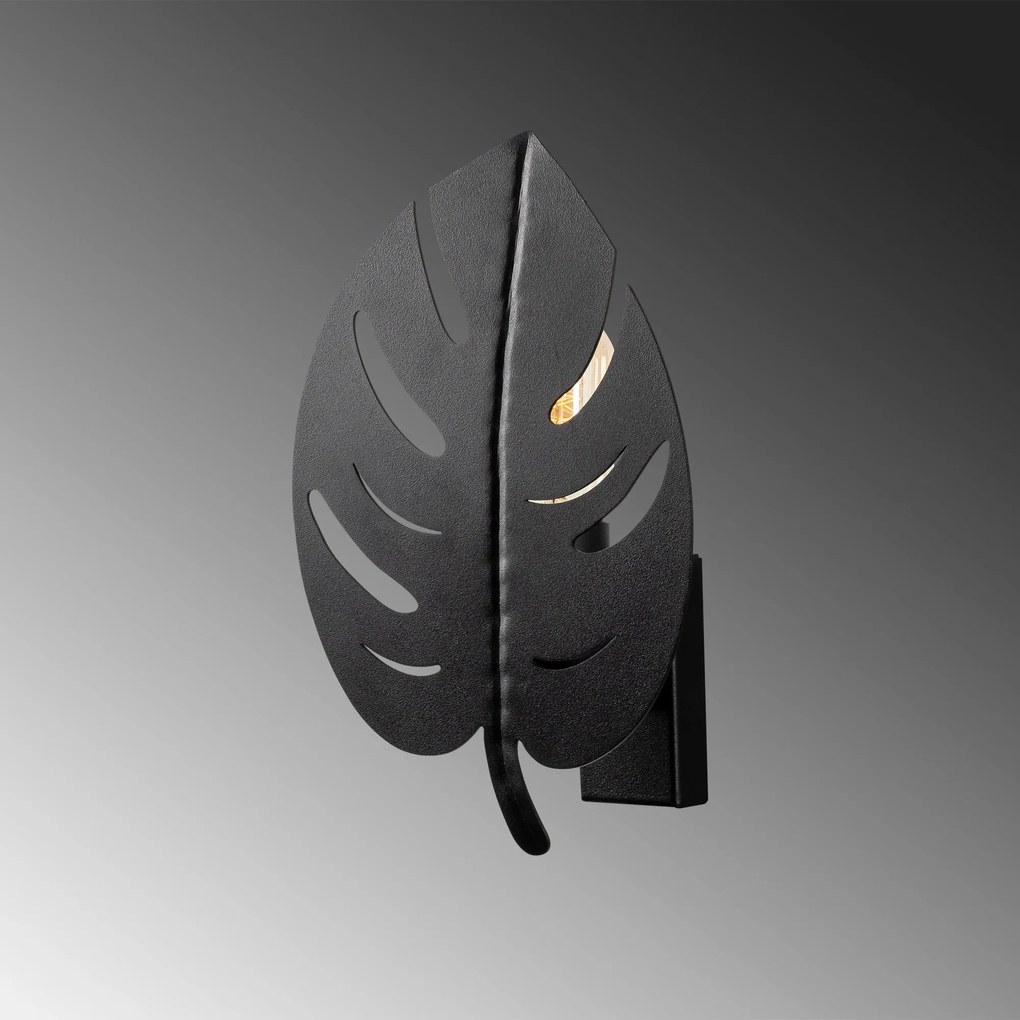 Aplique de Parede Sivani – Preto – 21 x 12 cm