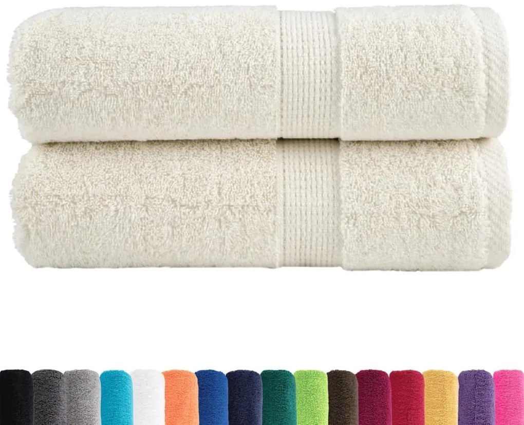 Toalhas de mãos premium SOLUND 2 pcs 30x30 cm 600 g/m2 creme