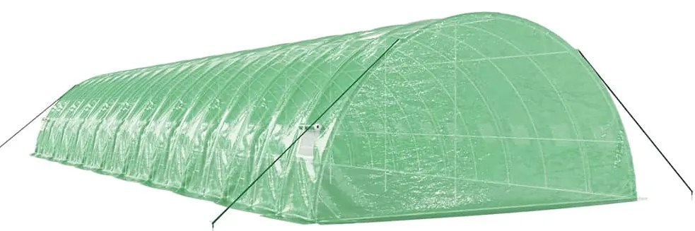Estufa com estrutura de aço 120 m² 20x6x2,85 m verde