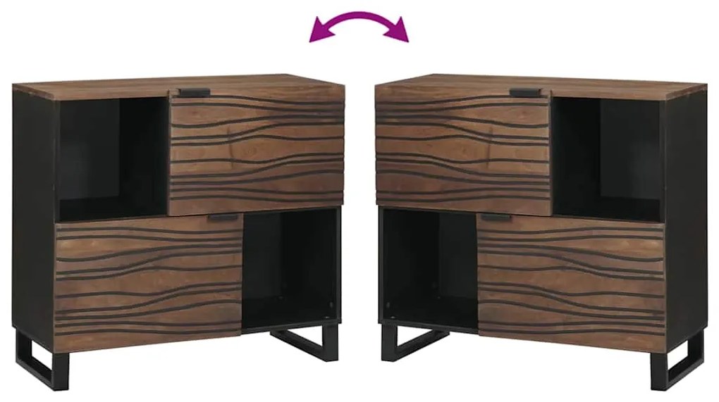 <strong>Buffet </strong> 80x33.5x75 cm em madeira de manga sólida