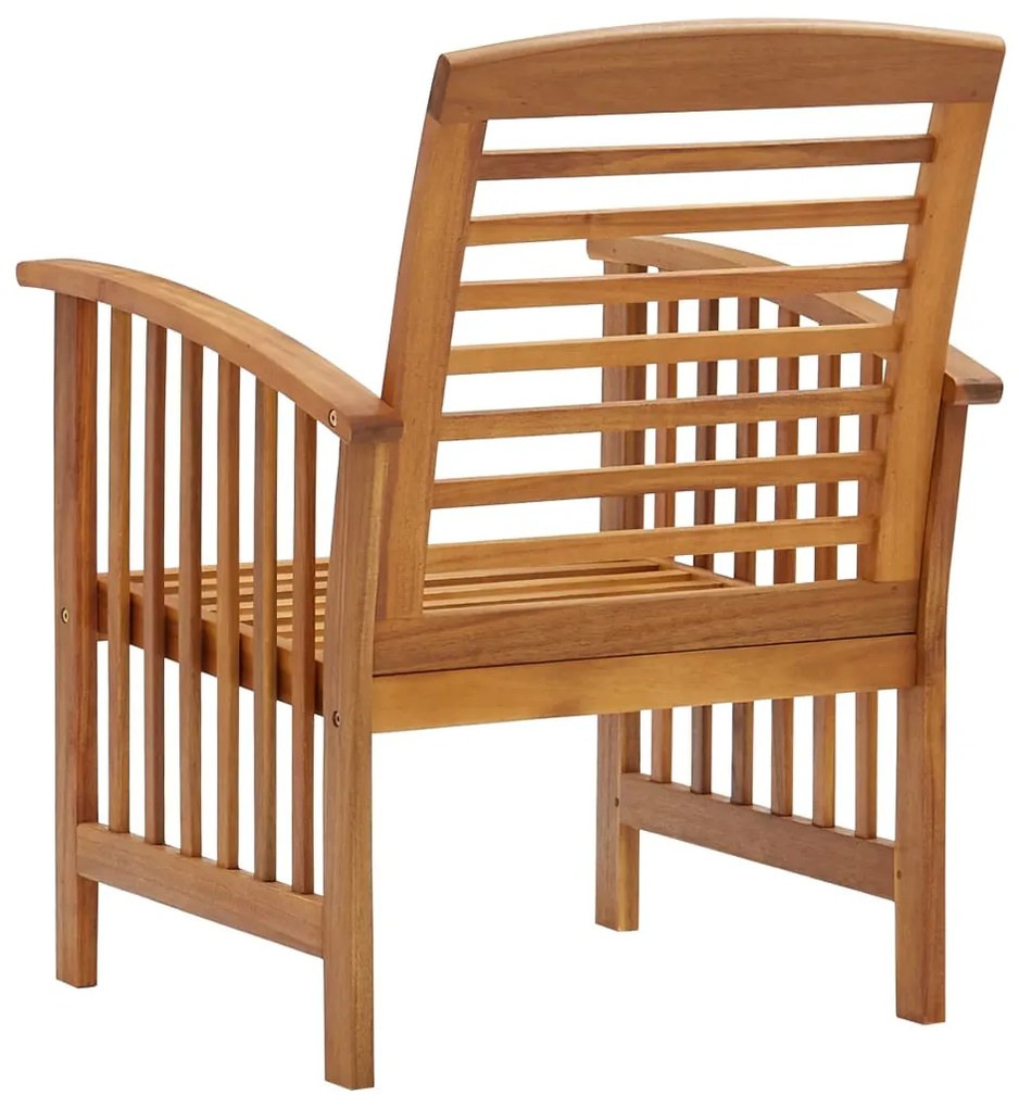 Cadeiras de jardim 2 pcs madeira acácia maciça