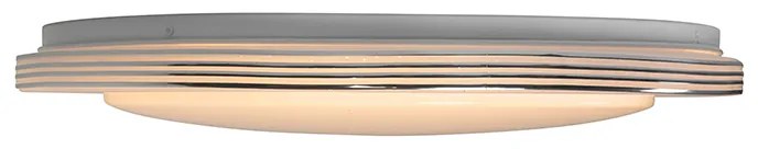 Candeeiro de teto inteligente branco 48 cm c/ LED e dimmer RGB - Jochem Moderno