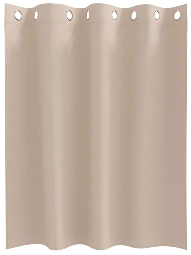 Cortinas 2 pcs Cinzento-acastanhado 140 x 140 cm Poliéster