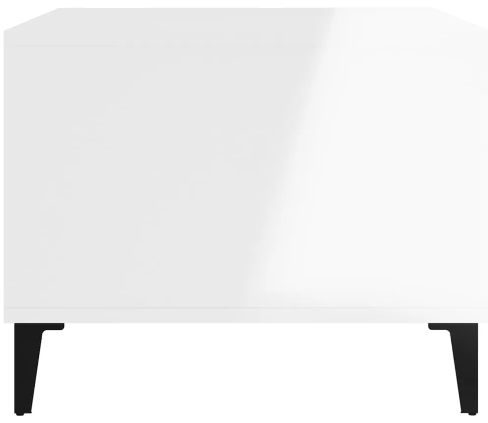 Mesa de centro 60x50x40 cm derivados madeira branco brilhante