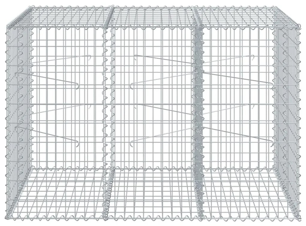 Cesto gabião com cobertura 150x100x100 cm ferro galvanizado