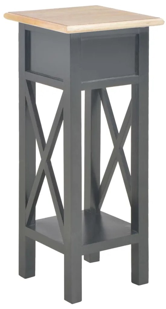 Mesa lateral 27x27x65,5 cm madeira preto
