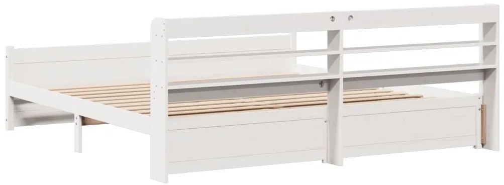 Estrutura de cama c/ cabeceira sem colchão 180x200 cm branco