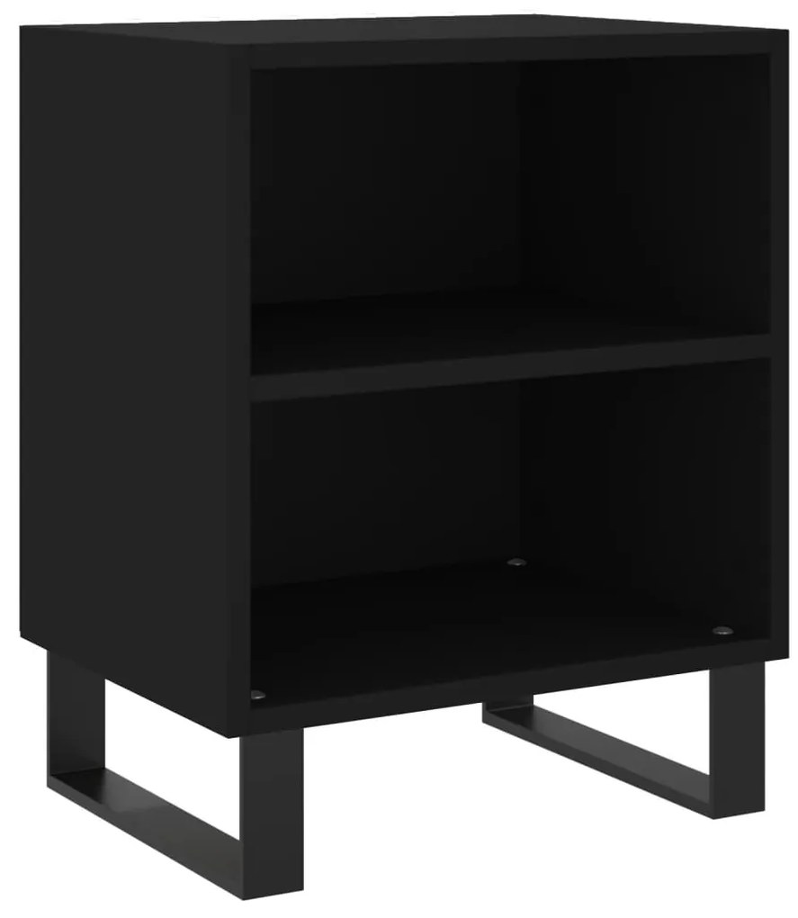 Mesas de cabeceira 2pcs 40x30x50 cm derivados de madeira preto