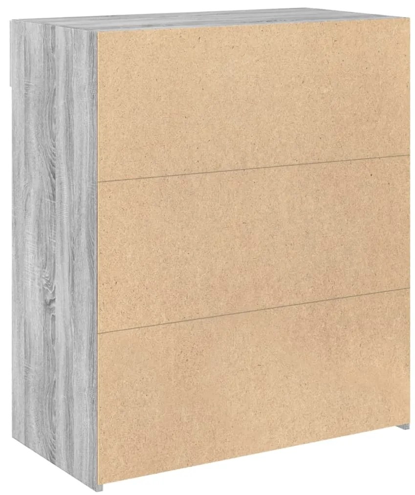 Aparador 80x42,5x93 cm derivados de madeira cinzento sonoma