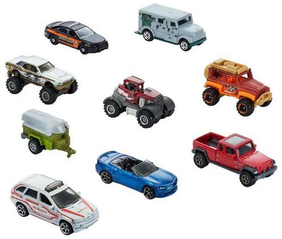 Carro Mattel X7111 9 Unidades