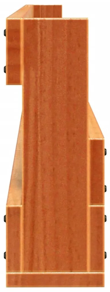 Sapateiras parede 2 pcs 110x8,5x23,5 cm pinho maciço castanho