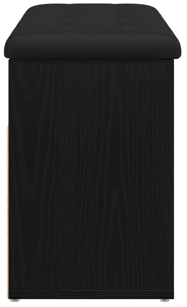 Banco de Armazenamento vidaXL Preto Carvalho 80x30x45 cm Madeira de En