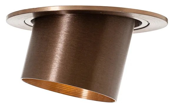Foco embutido moderno bronze escuro redondo inclinável - Installa Design