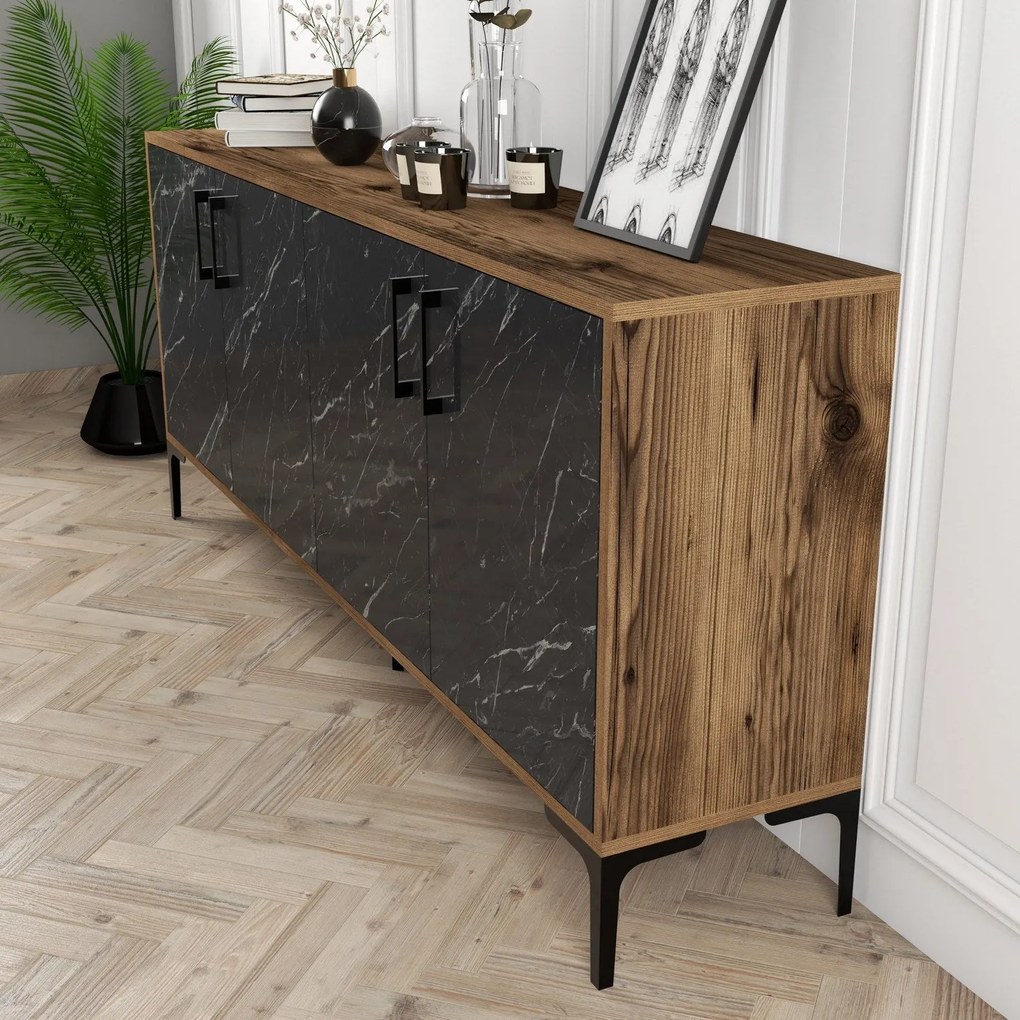 Console Kiev – Walnut Black – 180 cm x 78 cm x 35 cm